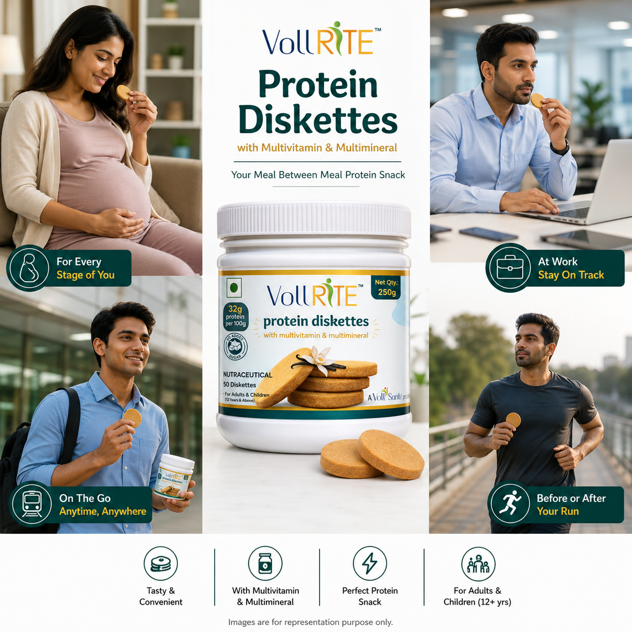 Protein Diskettes – Voll RiTE High Protein Snack (250g, 50 Diskettes)