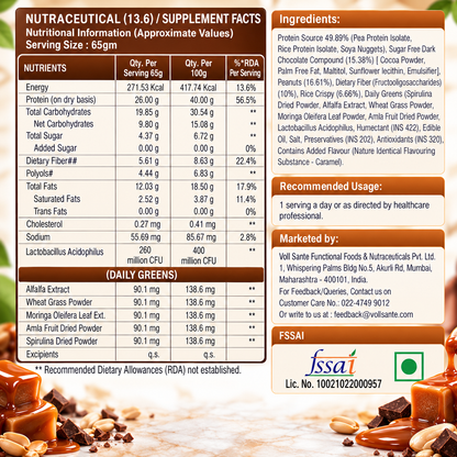 Plant Protein Bar – Voll Pro (26g Protein per 65g Bar, Pack of 6)