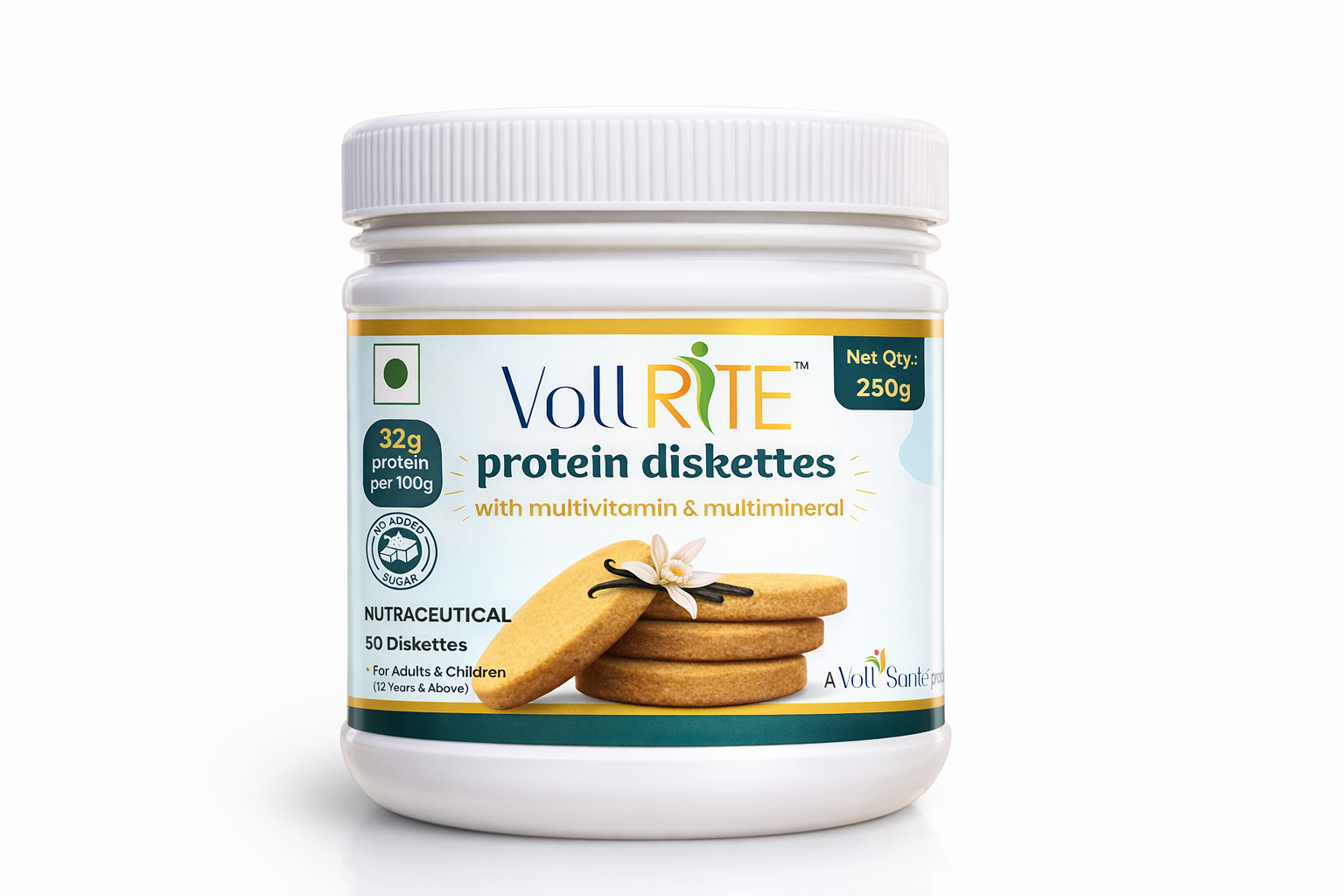 Protein Diskettes – Voll RiTE High Protein Snack (250g, 50 Diskettes)