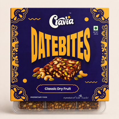 Cravia Date Bites – Premium Date & Nut Energy Bites| 120g × 2