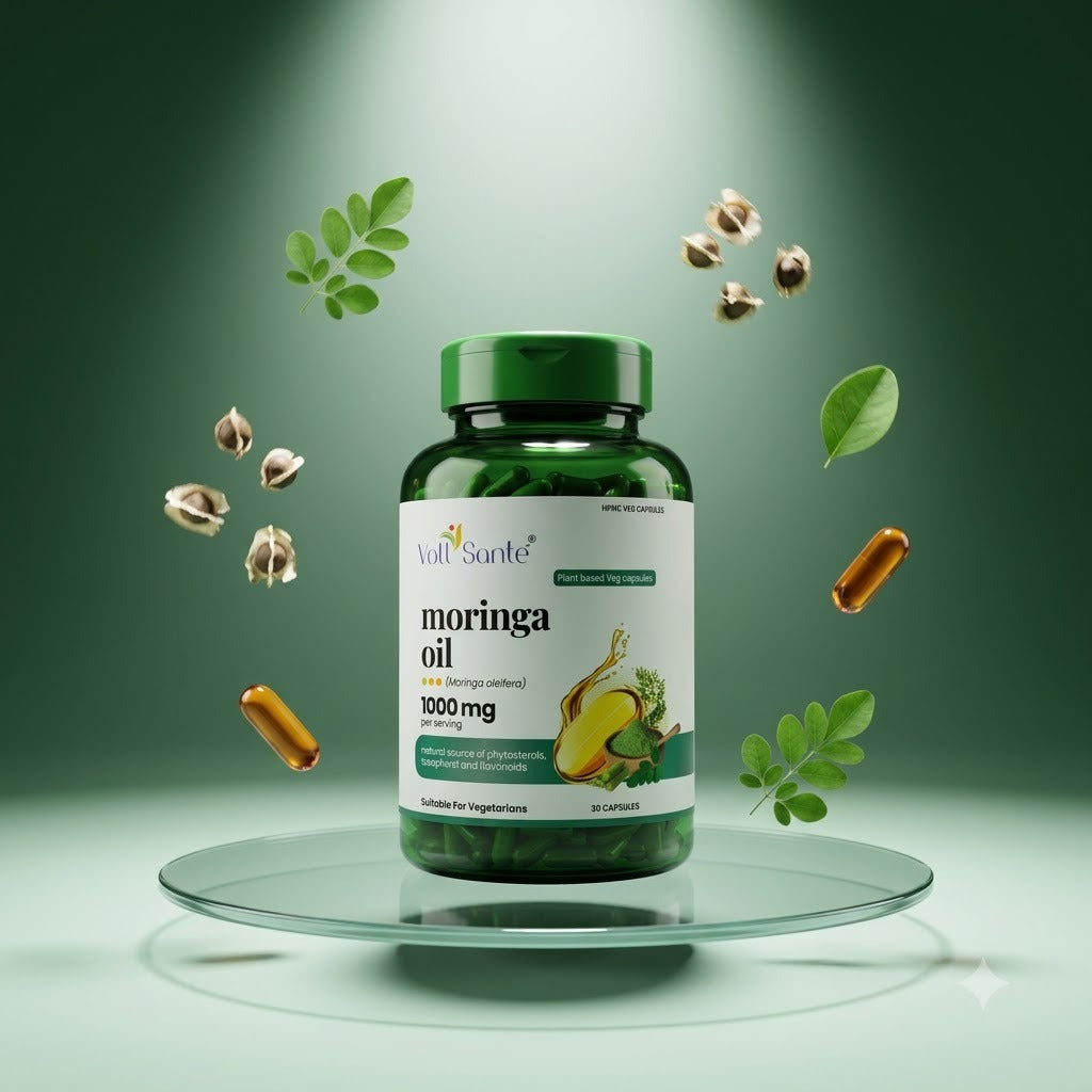 Voll Sante Moringa Oil: Bottle of 30 Capsules