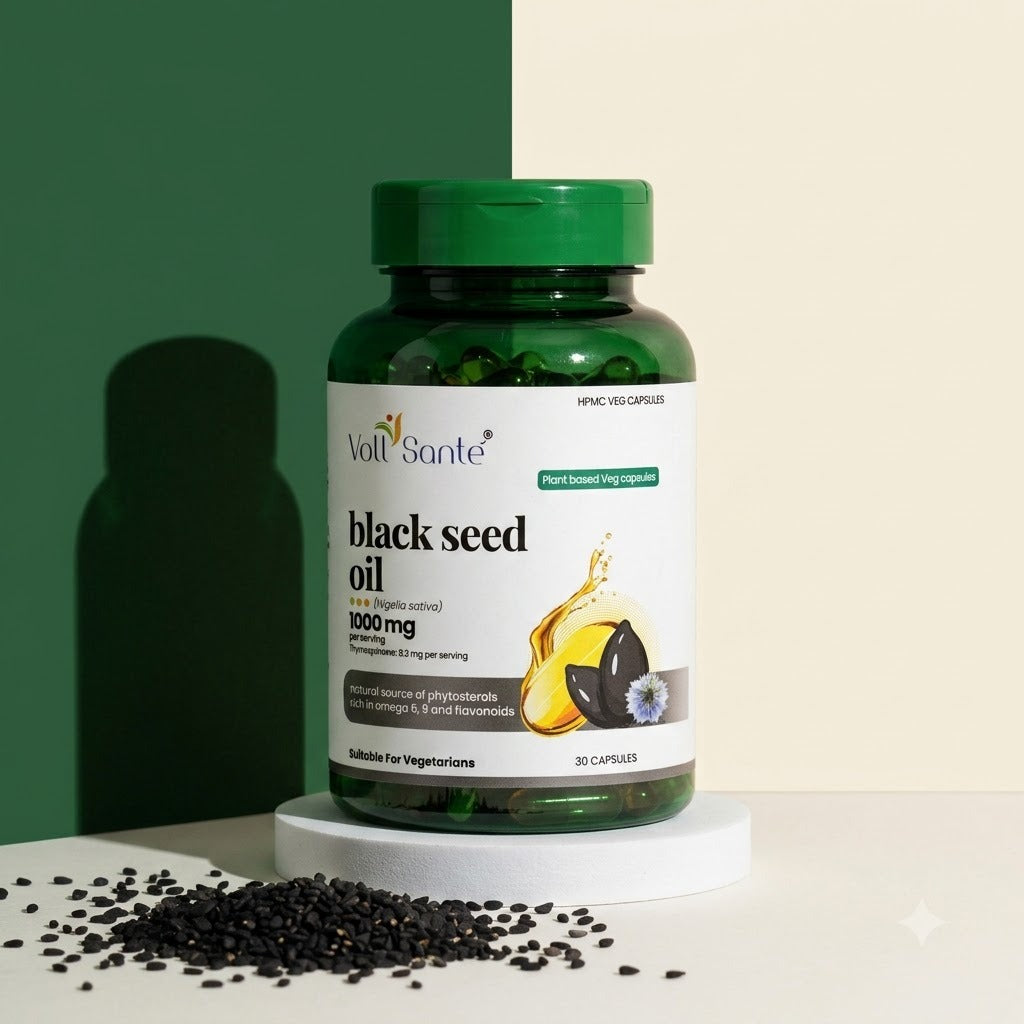 Black Seed Oil Capsules – 1000 mg Cold-Pressed (30 Veg Capsules)