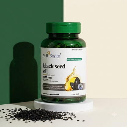 Black Seed Oil Capsules – 1000 mg Cold-Pressed (30 Veg Capsules)