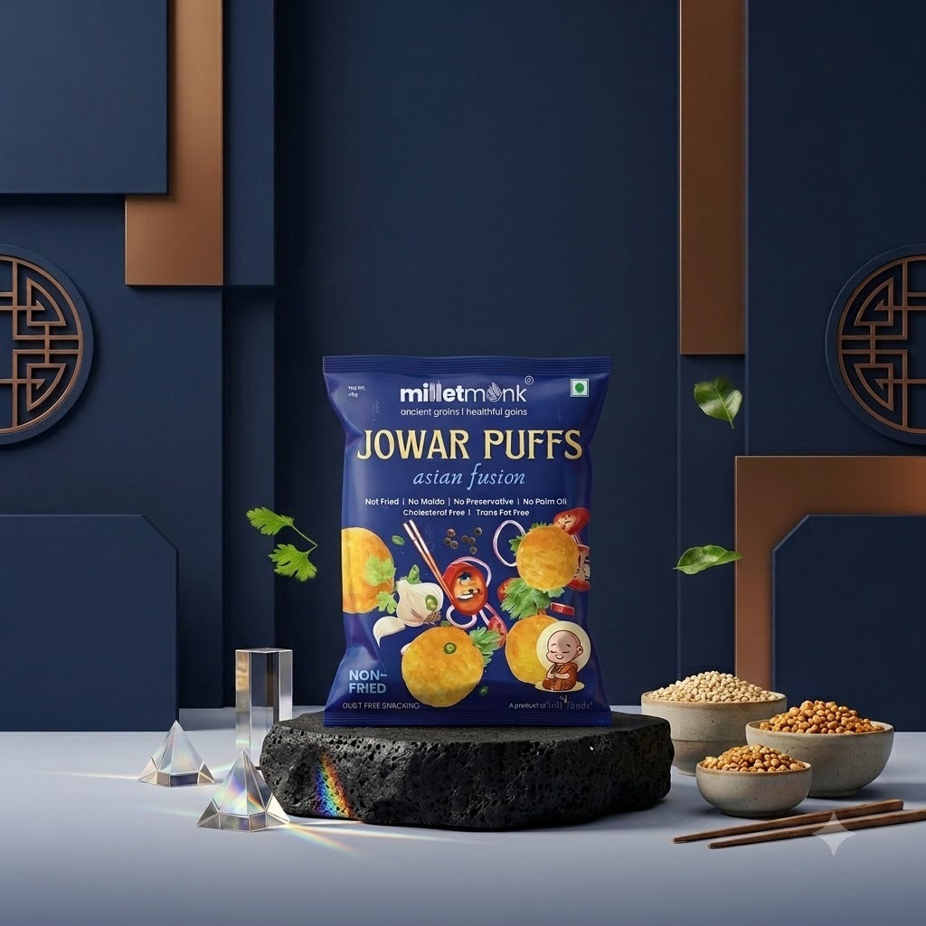 Millet Monk Jowar Puff: 40g (Pack of 3)