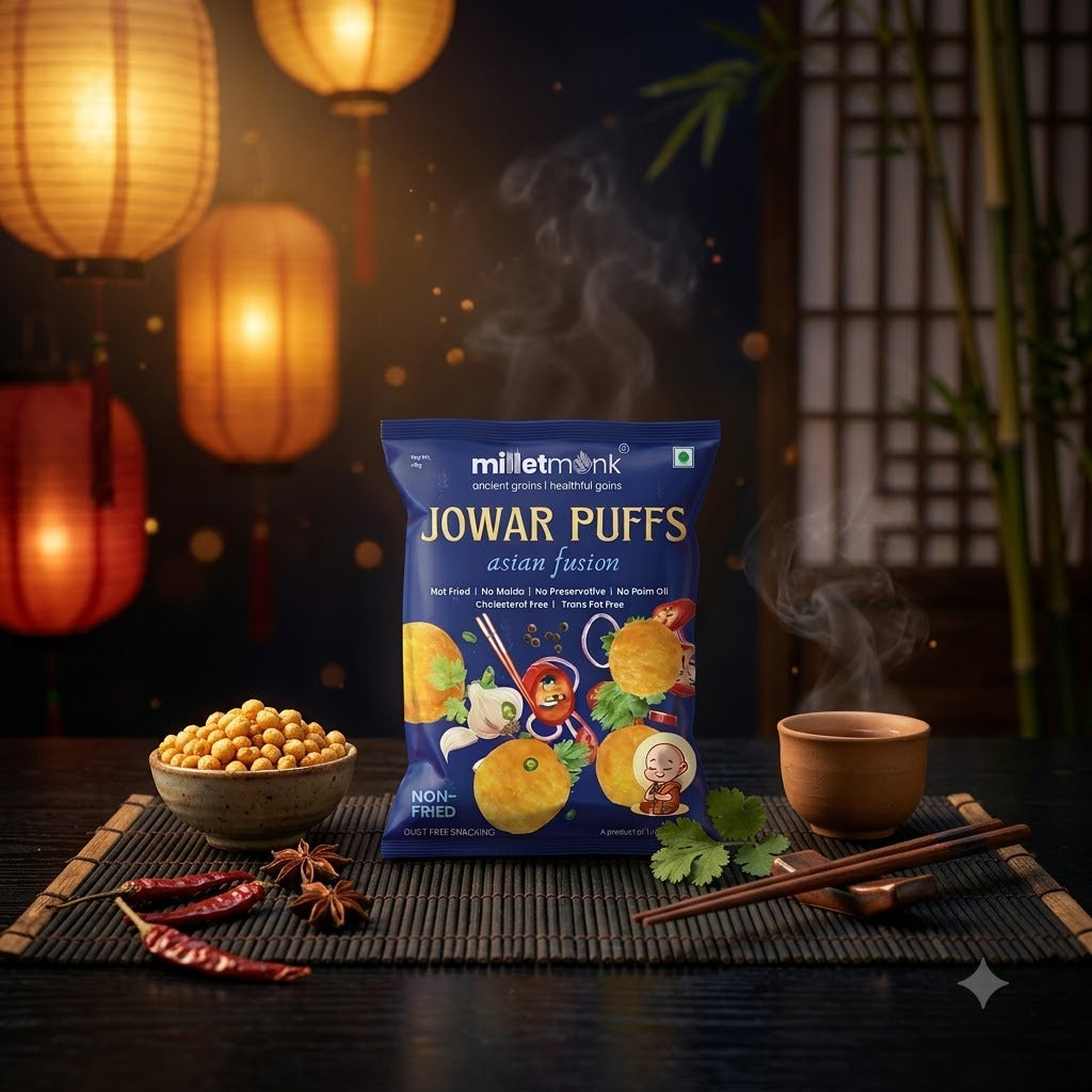 Millet Monk Jowar Puff: 40g (Pack of 3)